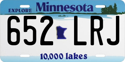 MN license plate 652LRJ