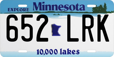 MN license plate 652LRK