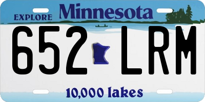 MN license plate 652LRM