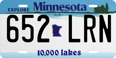MN license plate 652LRN