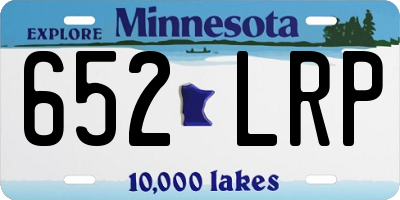 MN license plate 652LRP