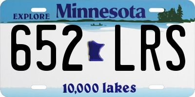 MN license plate 652LRS