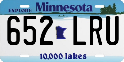 MN license plate 652LRU