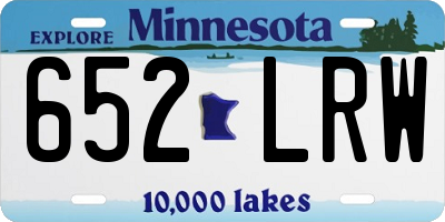 MN license plate 652LRW