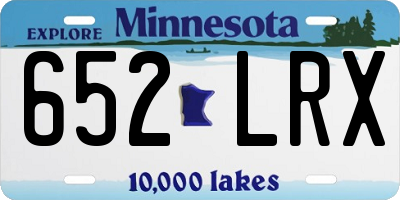 MN license plate 652LRX
