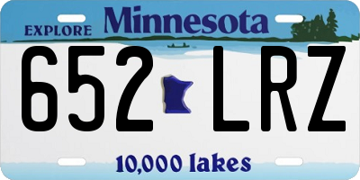 MN license plate 652LRZ