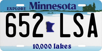 MN license plate 652LSA