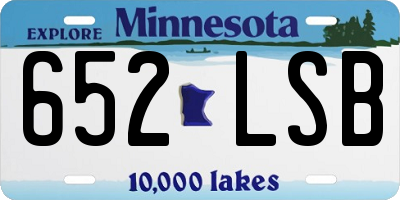 MN license plate 652LSB