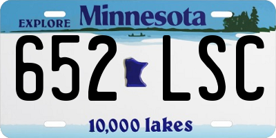 MN license plate 652LSC