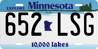 MN license plate 652LSG