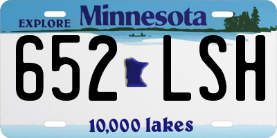 MN license plate 652LSH