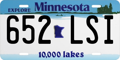 MN license plate 652LSI