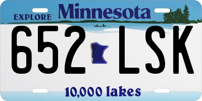MN license plate 652LSK