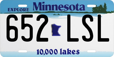 MN license plate 652LSL