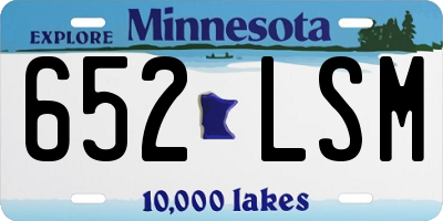 MN license plate 652LSM