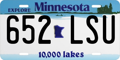 MN license plate 652LSU