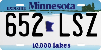 MN license plate 652LSZ