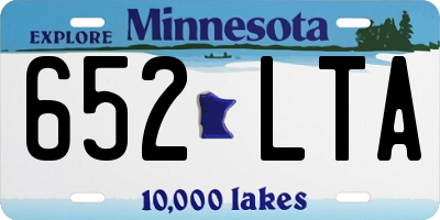 MN license plate 652LTA