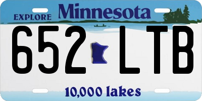 MN license plate 652LTB