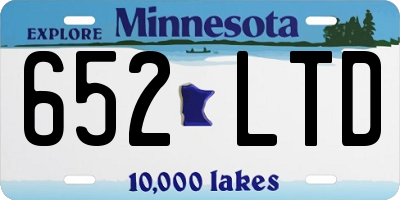 MN license plate 652LTD