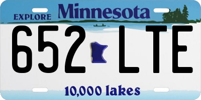 MN license plate 652LTE