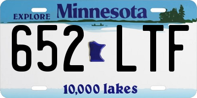 MN license plate 652LTF