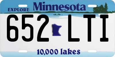 MN license plate 652LTI