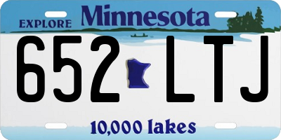 MN license plate 652LTJ