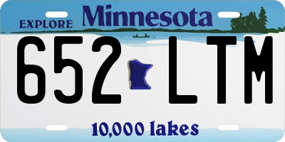 MN license plate 652LTM