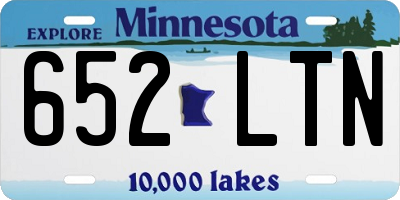 MN license plate 652LTN