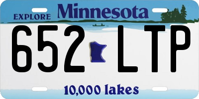 MN license plate 652LTP