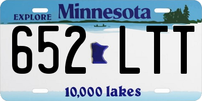MN license plate 652LTT