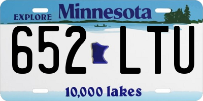 MN license plate 652LTU