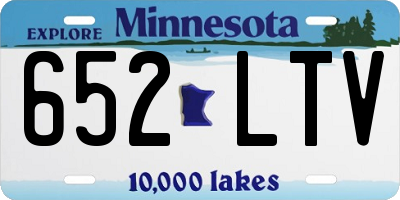 MN license plate 652LTV