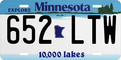 MN license plate 652LTW