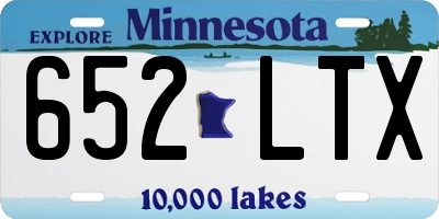 MN license plate 652LTX