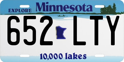MN license plate 652LTY