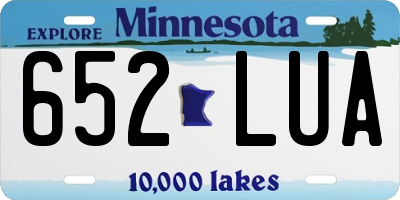 MN license plate 652LUA