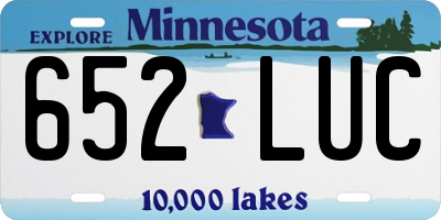 MN license plate 652LUC