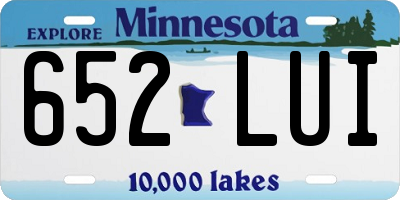 MN license plate 652LUI