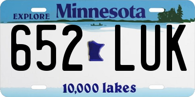 MN license plate 652LUK