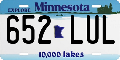 MN license plate 652LUL