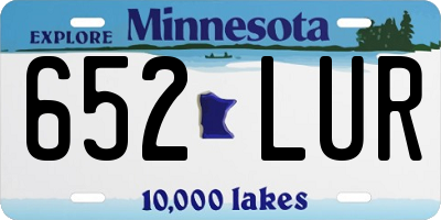 MN license plate 652LUR