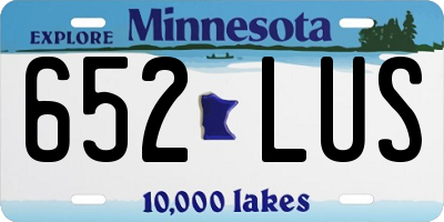 MN license plate 652LUS