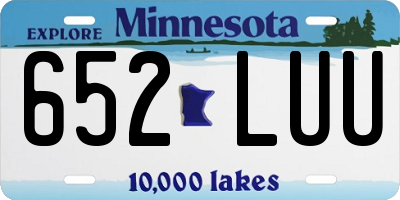 MN license plate 652LUU