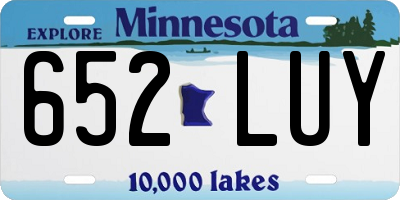 MN license plate 652LUY