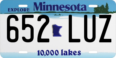 MN license plate 652LUZ