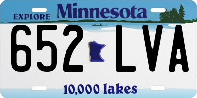 MN license plate 652LVA