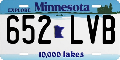 MN license plate 652LVB