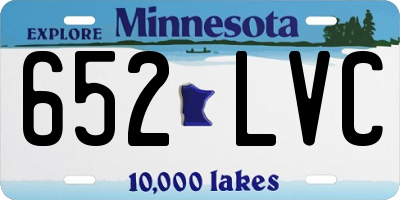 MN license plate 652LVC